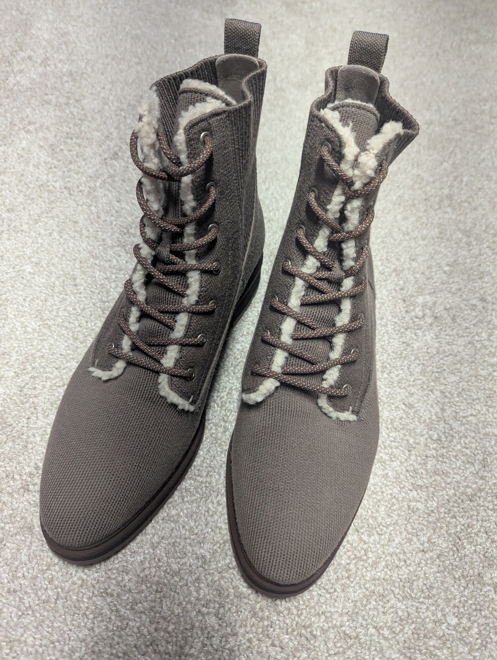 Rothy's Sparrow The Cozy Laced Lug Boot, size 10.5, NWOB